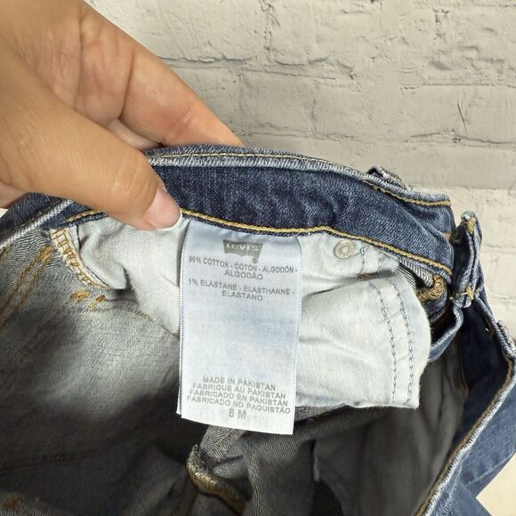 Levis 515 Jeans Womens 6 M Boot Cut Mid Rise Dark Wash Denim Stretch 30x30 - Picture 5 of 15